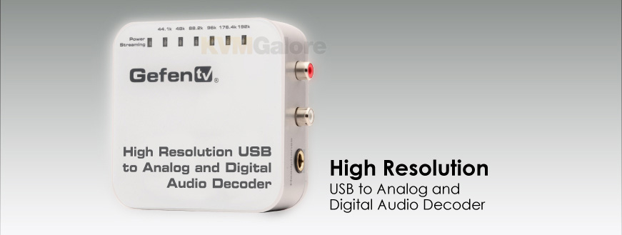 GefenTV High Resolution USB to Analog & Digital Audio Decoder