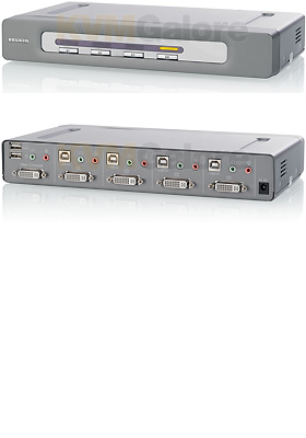 OmniView Secure DVI-D Dual-Link 4-Port KVM Switch | F1DN104D | Belkin