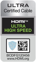 Certified Ultra High Speed HDMI cables