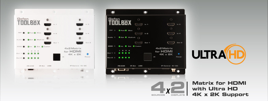 GefenToolBox 4x2 Matrix for HDMI 4Kx2K