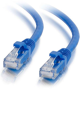 CAT-6a UTP Ethernet Network Patch Cable, 20 Feet - Blue