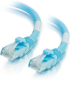 CAT-6a STP Ethernet Network Patch Cable, 6 Inches - Aqua