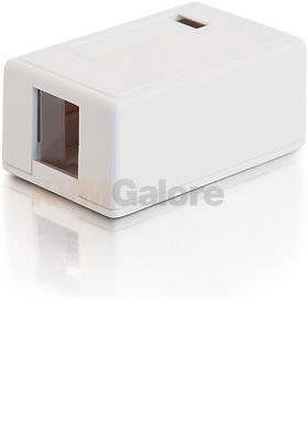 Keystone-Jack Surface-Mount Box, 1-Port, White