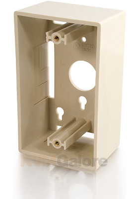 Single Gang Wall Box, Ivory