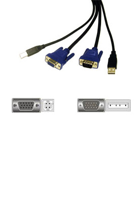 USB 2.0/SXGA KVM Cable, 6-feet
