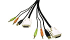 DVI Dual-Link/USB 2.0 KVM Cable w/Speakers and Mic, 10-feet