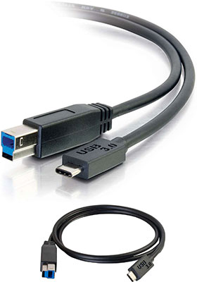 USB 3.0 Type-C to Type-B M/M Cable, 3-feet