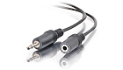 3.5mm Black Stereo Audio Extension Cable, 1.5-feet