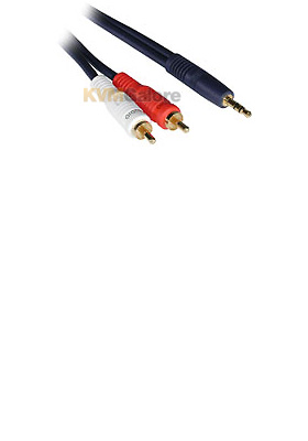 Velocity 3.5mm Stereo Male to Dual RCA Male Y-Cable, 1.5-feet