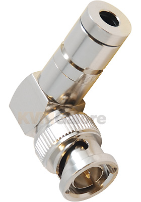 Right Angle Compression BNC Connector for Miniature Coax - 10-Pack