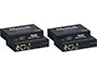 Image 1 of 2 - 4K Ultra-HD HDMI HDBaseT Transmitter (left) and Receiver (right) extender-kit, front and back views.