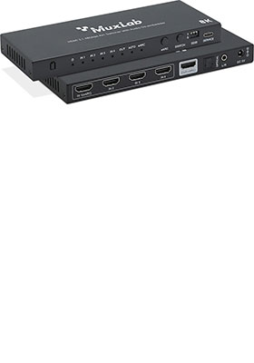 HDMI 2.1 48Gbps 4x1 Switch w/ Audio De-embedder