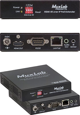 4K/30 HDMI over IP PoE Receiver