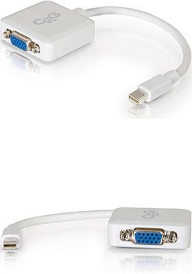 Mini DisplayPort to VGA Active Adapter/Converter, White