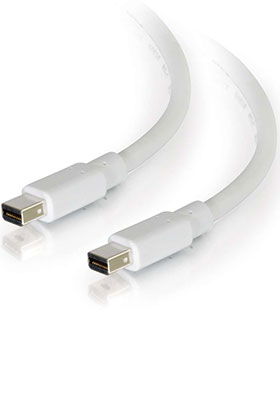 Mini-DisplayPort M/M Cable, 6 Feet, White