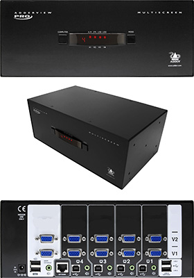 AdderView 4 PRO VGA MultiScreen, Dual-Head