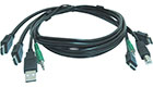 Dual-HDMI/USB/Audio KVM Cable, 10 Feet
