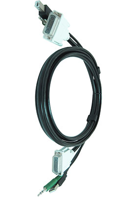 DVI/USB/Audio KVM Cable, 10 Feet - TAA Compliant