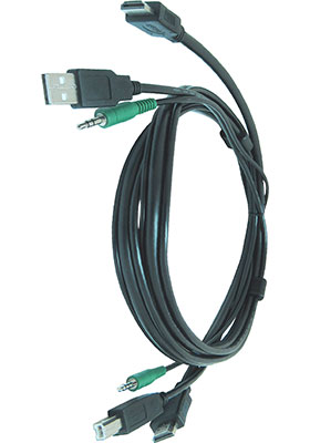 HDMI/USB/Audio KVM Cable, 6 Feet - TAA Compliant