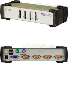 CS84U - ATEN CS84U 4-Port PS/2-USB KVM Switch w/ Cables
