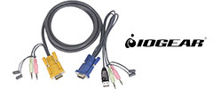 VGA-USB-Audio Single-Connector KVM Cables