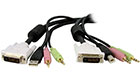 USB/Dual-Link DVI/Audio KVM Cable, 10-feet