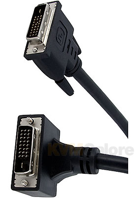 90° Upward-Angled DVI-D Dual-Link M/M Cable, 6-Feet