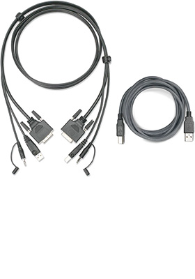 DVI-D (Dual-Link), Audio and Dual-USB KVM Cable Kit, 10-Feet (TAA)