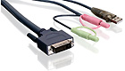 DVI-D (Dual-Link), Audio and USB KVM Cable, 6-Feet