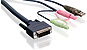 DVI-D (Dual-Link), Audio and USB KVM Cable, 6-Feet