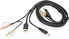 HDMI, Audio and USB KVM Cable, 6-Feet (TAA)