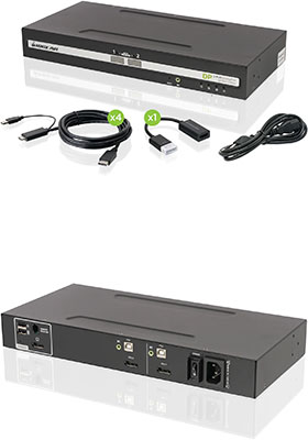 2-Port, Universal, Secure KVM Switch, 6-Foot Cables