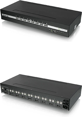 8-Port, DisplayPort, Secure KVM Switch w/ CAC