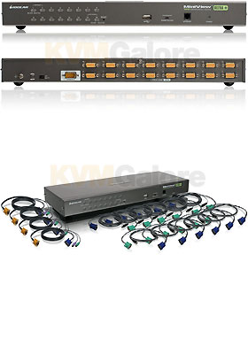 MiniView Ultra+ Combo, 16-Ports with 16 Cable-Kits