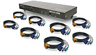 MiniView Ultra+ Combo, 8-Ports w/ PS/2 KVM Cables