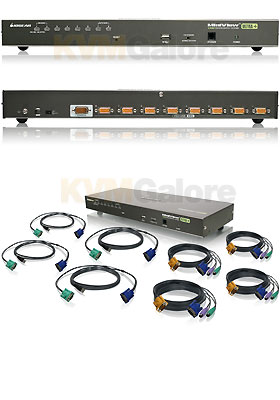 MiniView Ultra+ Combo, 8-Ports w/ 4 USB and 4 PS/2 KVM Cables