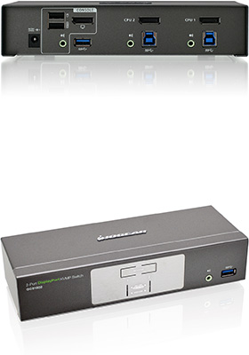 2-Port, 4K DisplayPort KVMP Switch