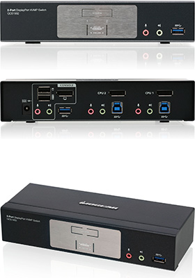 2-Port, 4K/60 DisplayPort KVMP Switch