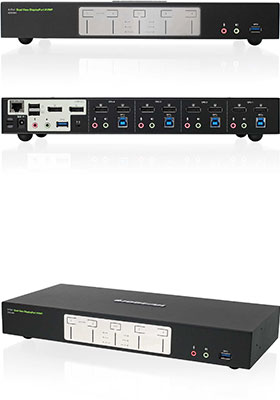 4-Port 4K Dual-View DisplayPort KVMP