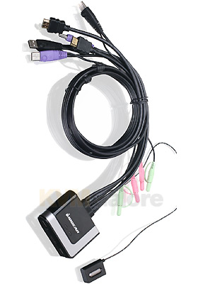 2-Port HDMI Cable KVMP Switch w/ Audio