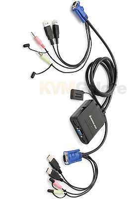 2-Port VGA/USB Cable KVM Switch w/ Audio and Mic