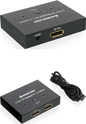 2-Port, 8K DisplayPort Switch