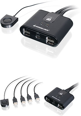 4x4 USB 2.0 Peripheral Sharing Switch