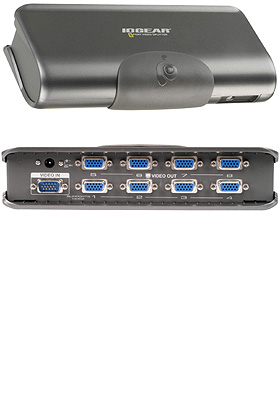 VGA Video Splitter, 8-Ports, 350MHz