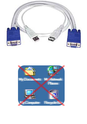 USB+VGA Extension Cable, 10 feet