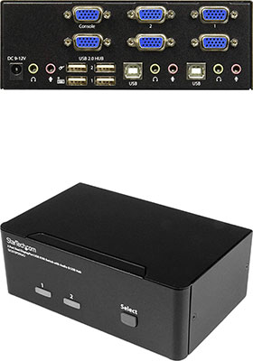 2-Port Dual-VGA KVM Switch