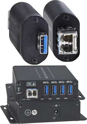 NTI, XTENDEX USB 3.0 Extender, 4-Ports, Fiber Optic