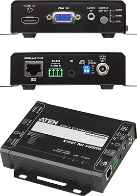 ATEN VE2812AT HDMI and VGA audio HDBaseT Transmitter w PoH